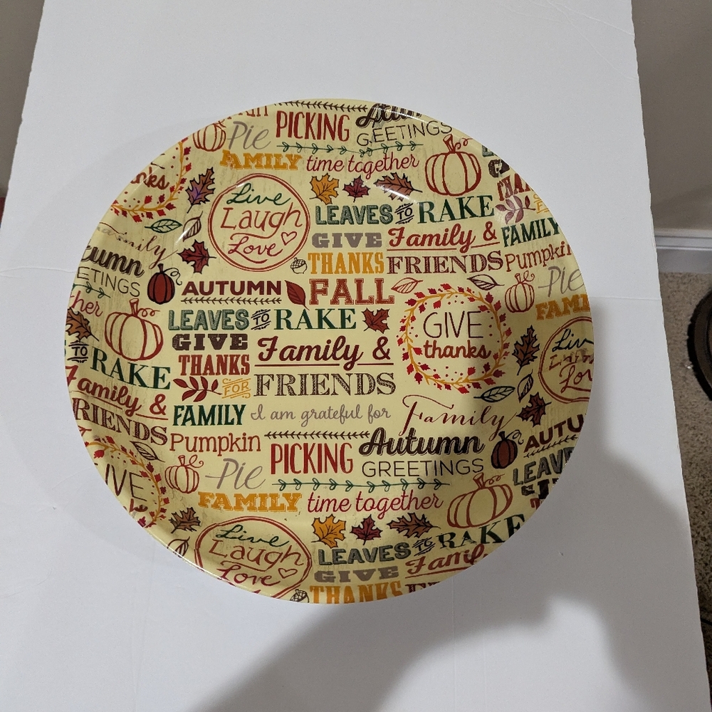 NEW Plastic  Autumn Themed Decorative Plate/ Bowl